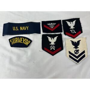 US Navy Patch Lot Surveyor Eagle Rate Insignia Mixed 7pcs